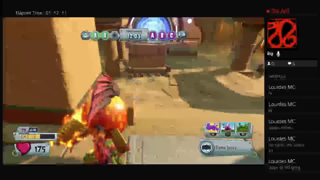 Brickdude playing plants vs. Zombies live stream boss hunt