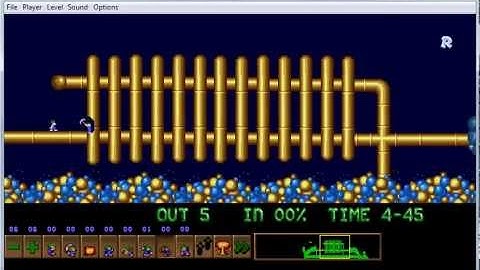 Lemmini - Lemmings Custom Level - The Rusty Heater