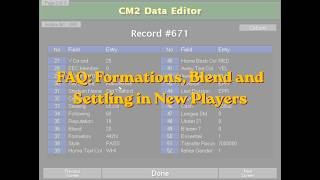 CM 97/98 FAQ: Formations, Blend and Settling in New Players... AND A BONKERS 9 GOAL THRILLER