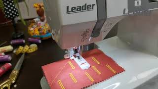 Изготовление петли и пришивание пуговиц на швейной машине Leader ArtMaster550E