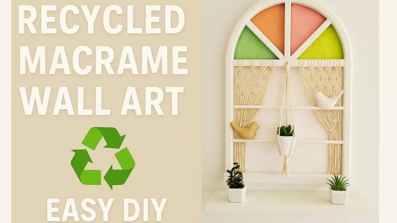 You’ll Never Throw Away a Frame Again! | DIY Macrame Wall Art from Old Materials