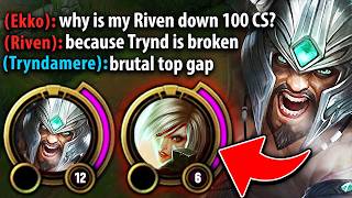 The Story of how I got up 100 CS and 6 levels on this Riven... (BRUTAL TOP GAP)