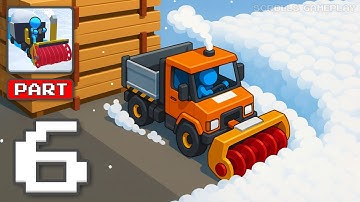 Snow Shovelers: Simulation - Gameplay Walkthrough Part 6 - Shovel Roads Earn Rewards (iOS, Android)