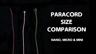 Paracord Size Comparison Part 3 