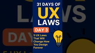 “5 UX Laws You Can’t Ignore (Day 3) | Design Psychology for UI/UX Growth” #educational #shorts #uiux