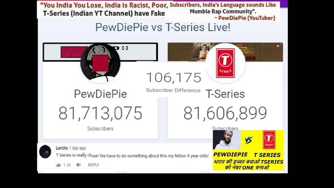 🔴 LIVE PEWDIEPIE VS T-SERIES VS  SUB COUNTING | LIVE SUBSCRIBE COUNTING | T-SERIES SUBSCRIBERS |