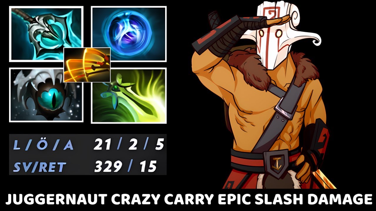 JUGGERNAUT Crazy Carry Epic Slash Damage 7.39 Dota 2