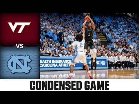 Virginia Tech vs. North Carolina Condensed Game | 2023-24 ACC Men's Basketball