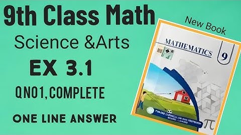 Class 9 Math 2025 | Ex 3.1 Q1 Urdu Solution | Easy Trick | New Syllabus