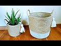 Halat sepetlere yüzlerce lira vermeyin kendiniz yapın ♡ DIY / Rope basket