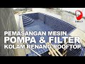 Instalasi Mesin Pompa & Filter kolam Renang di Rooftop (lantai 3)