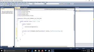 C# tutorial - Allowed text box only numbers and control the textbox length.