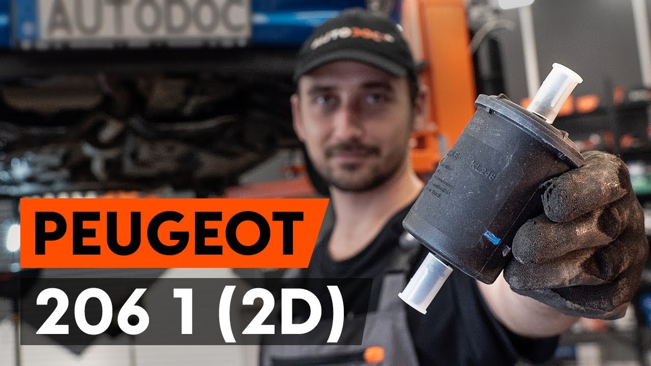 Come sostituire filtro carburante PEUGEOT 206 1 (2D) [VIDEO TUTORIAL DI  AUTODOC] - YouTube