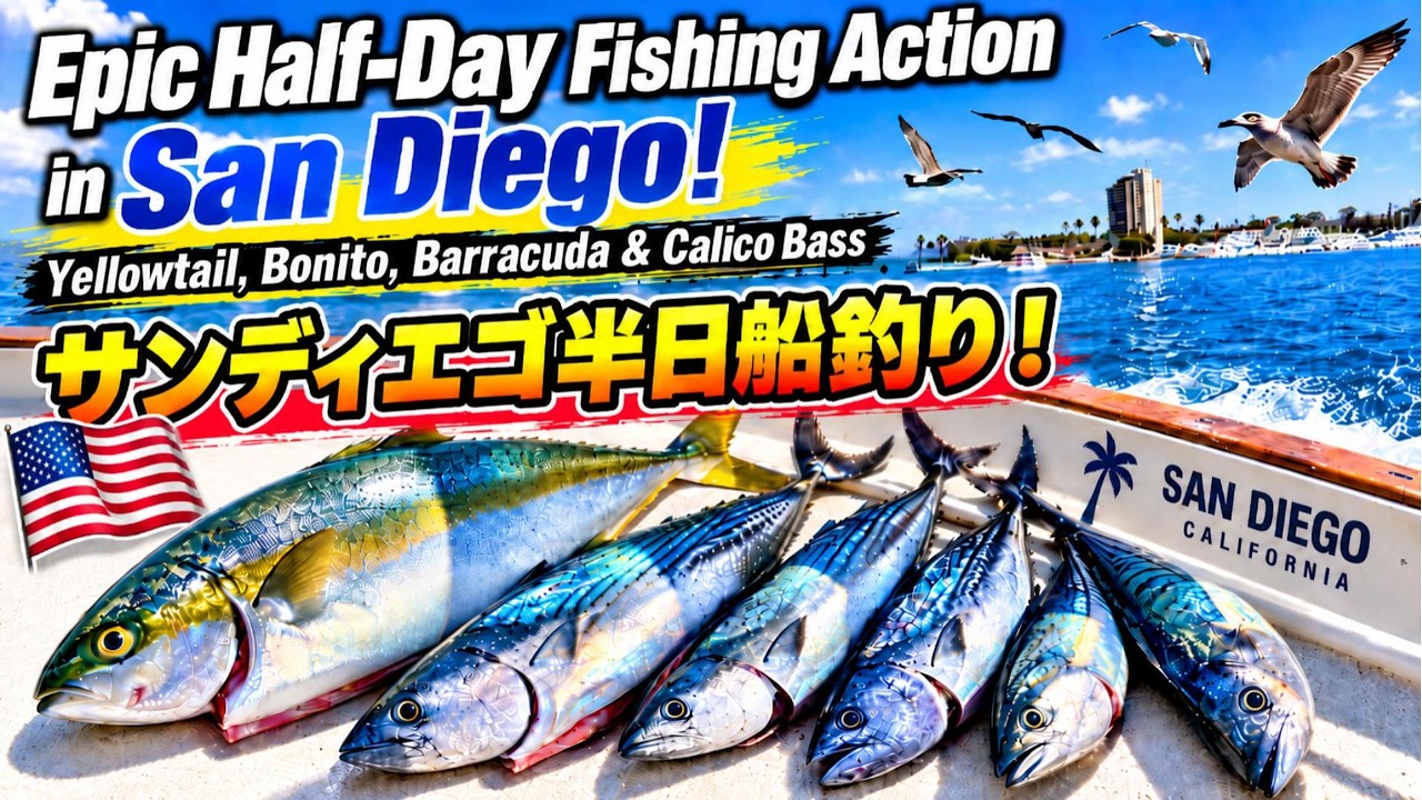 San Diego Ocean Fishing! Yellowtail, Bonito, Barracuda & Calico Bass (Sept. 2026) | サンディエゴ船釣り!