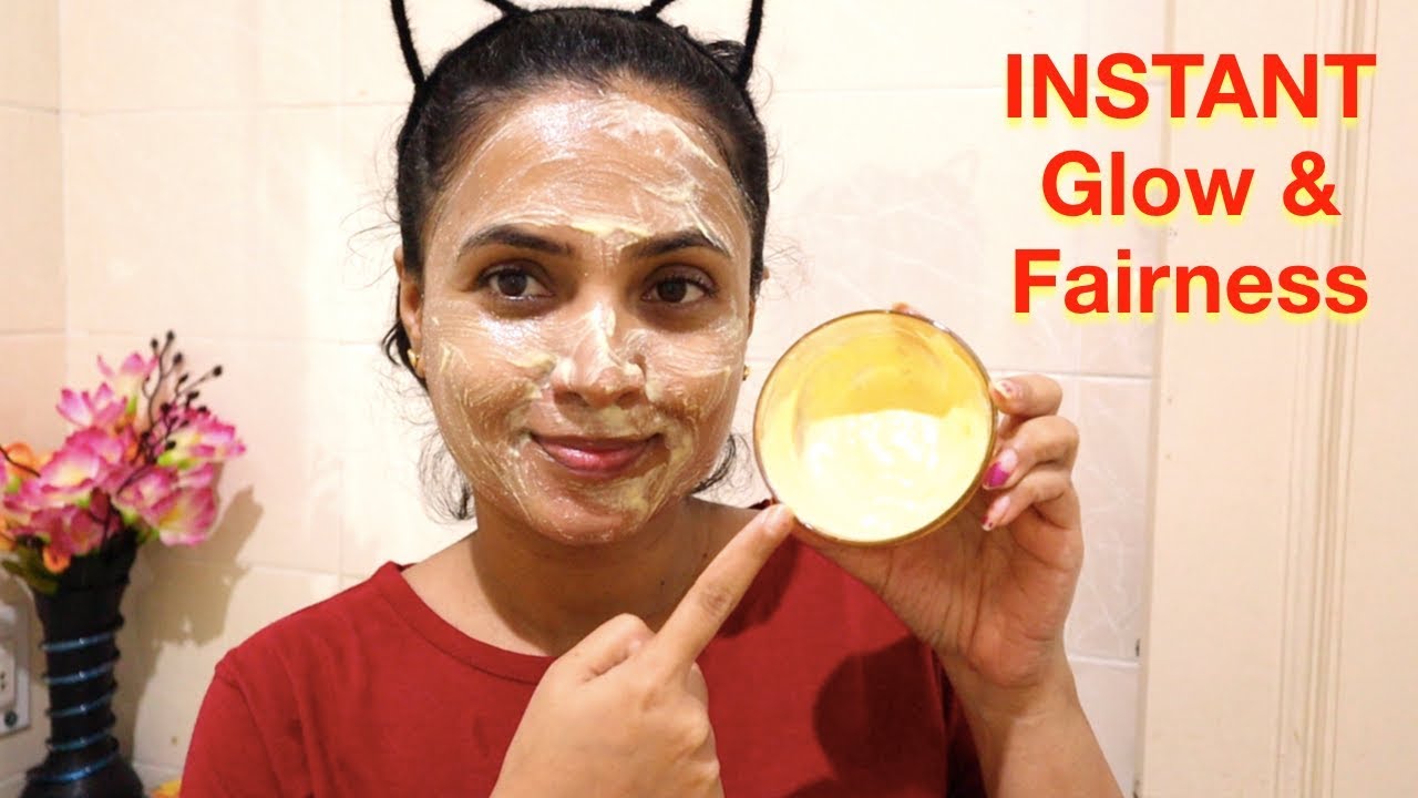 ತಕ್ಷಣ ಬೆಳ್ಳಗಾಗಲು ಮನೆಯಲ್ಲೇ ಫೇಸ್ ಪ್ಯಾಕ್ | Instant Fair & Glowing Skin Face Pack - Natural Home Remedy