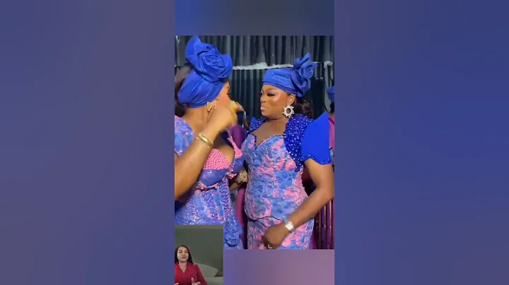 Iyabo Ojo and Funke Akindele spotted at a colleague's wedding in stunning Asoebi outfits