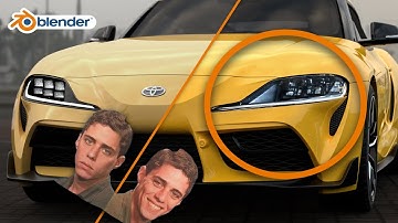 Car Headlights in Blender for beginners.