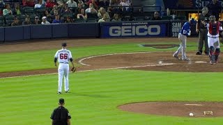 TOR@ATL: Marksberry loses track of the number of outs