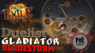 [ Path of Exile - PoE ] Bladestorm with bleeding and impale Build - Gladiator Duelist