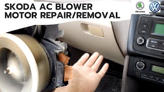 Skoda Rapid AC Blower Motor Repair | How to remove AC Blower Motor out | VW, Audi, Skoda | PART 1.