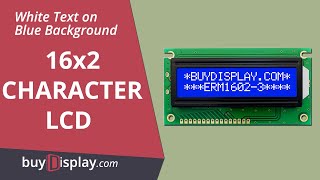 Character Lcd 2X16 Blue Display Module Hd44780 White Text On Blue Background