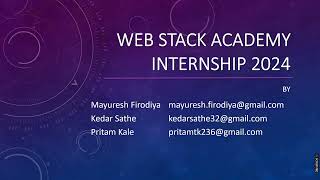 WSA Internship Project 2024