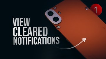 How to View Cleared Notifications on Android (tutorial)
