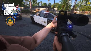 [NO COMMENTARY] GTA V LSPDFR | MAFIA RAID IN SANDY SHORES ENDED IN FATAL SHOOTING | DEPUTY DOWN- FHP