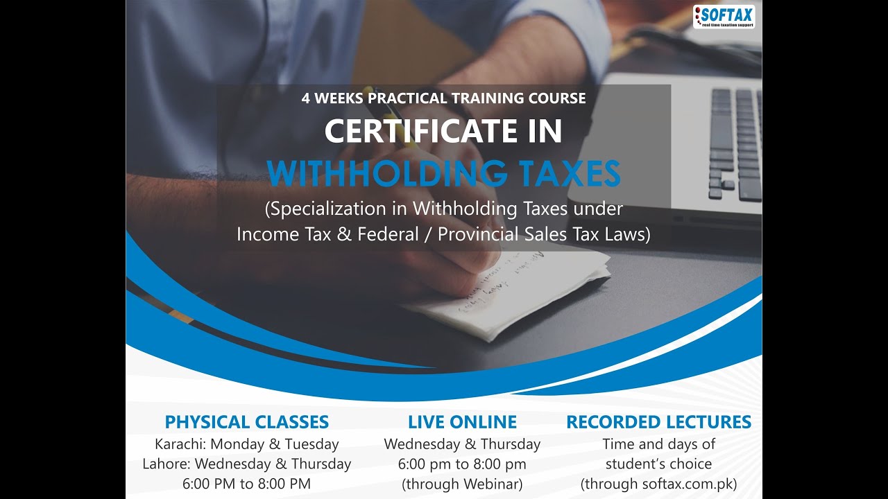 Certificate in Withholding Taxes - YouTube