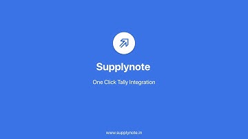 Supplynote - Tally Integration