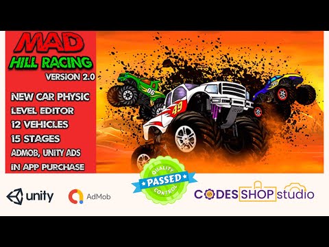 Mad Hill Racing screen | Unity source code | Hill Race