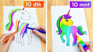 🙀WOW🎨 TRIK DIY SENI TERBAIK 🌈 Kiat Melukis Lucu ⭐️ #melukis #ide #123GO