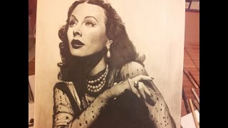 Photorealistic drawing - Hedy Lamarr  |  By SiHa ART