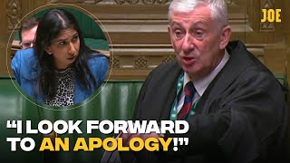 Speaker Lindsay Hoyle takes aim at Suella Braverman for breaking House of Commons rules