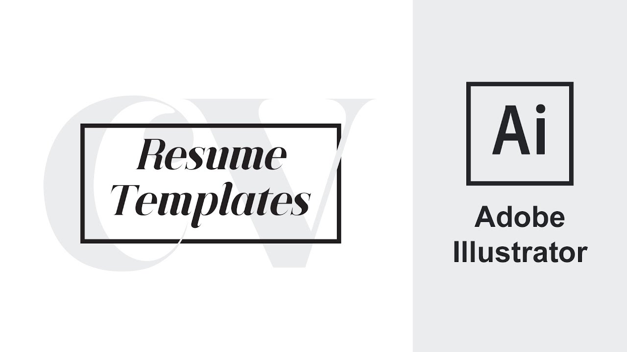Adobe Illustrator | Resume CV | How to Edit 