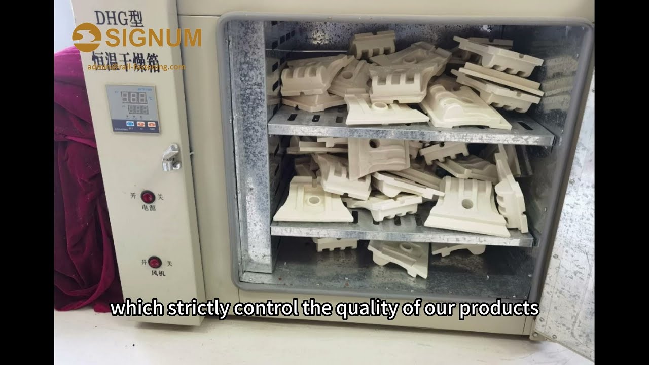 Railway plastic parts made of reinforced nylon with glass fibre