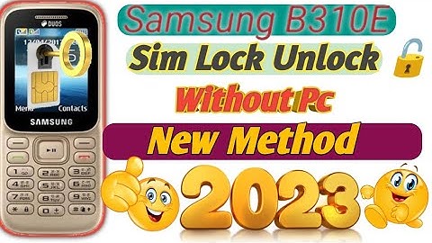 Samsung B310E_Sim Lock Unlock 🔓 Without Pc & Laptop_Easy Method 2023_#unlock