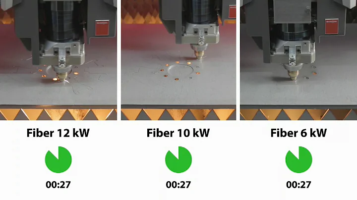 Bystronic Fiber Laser Cutting Comparison 10mm Steel - 12kW vs. 10kW vs. 6kW