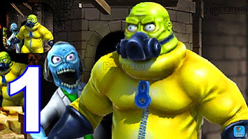 Tower Gunner - Gameplay Walkthrough Part 1 Tutorial Level 1-17 Zombie Shooter Game (iOS, Android)