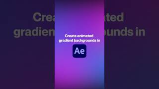 How to create animated gradient background in After Effects #aftereffects #videoediting
