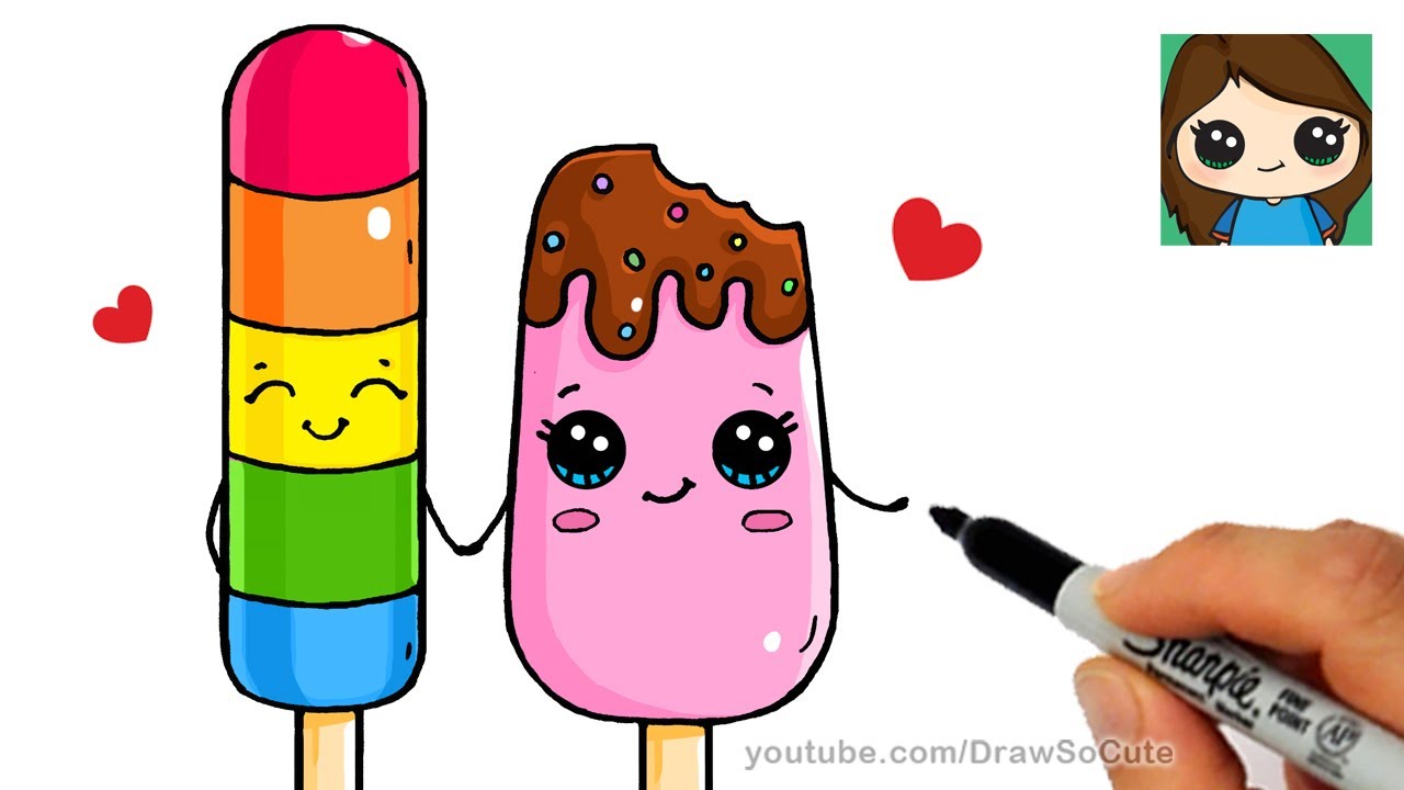 How to Draw Popsicles Easy - YouTube