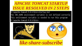 APACHE TOMCAT SERVER STARTUP ISSUE | RESOLVED IN 2 STEPS