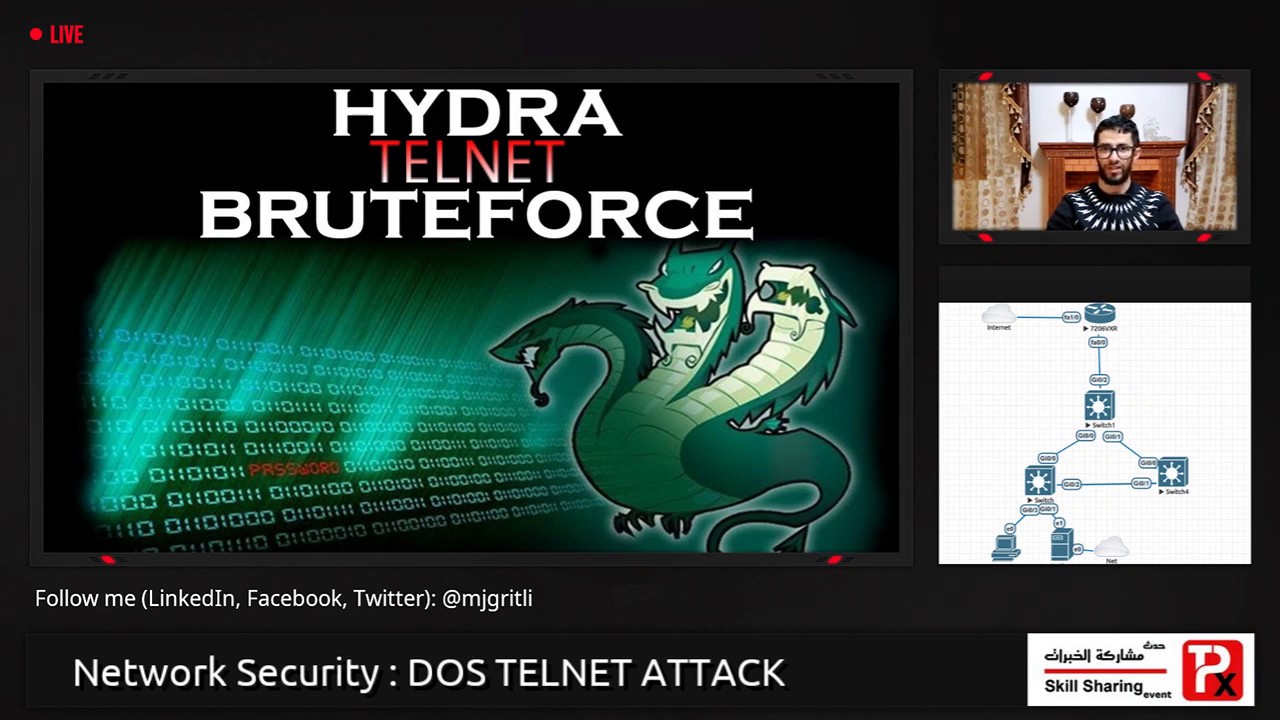 Network Security - 8 DOS TELNET Attack المحاضرة الثامنة - YouTube