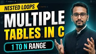 C Program to Print Multiplication Tables from 1 to N | Easy Tutorial for Beginners 🔥