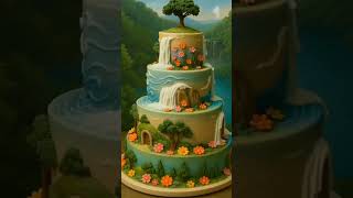 AI Ne Banaya Sapno Jaisa Cake🎂✨ Real Ya Magic#cake#burger #food Cake🎂Birthday Cake🎉, Wedding🎂🍰#cake