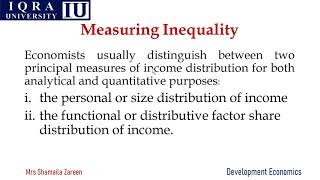 lecture No 03  Poverty in Inequality