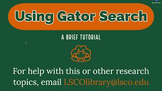 Using Gator Search