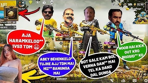 RANDOM RICH PRO PLAYERS CALL ME NOOB | CHALLENGE FOR TDM ROOM 1v3 | PUBGMOBILE | Studgaming | part#1