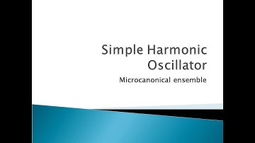 Simple Harmonic Oscillator 1  Microcanonical Ensemble