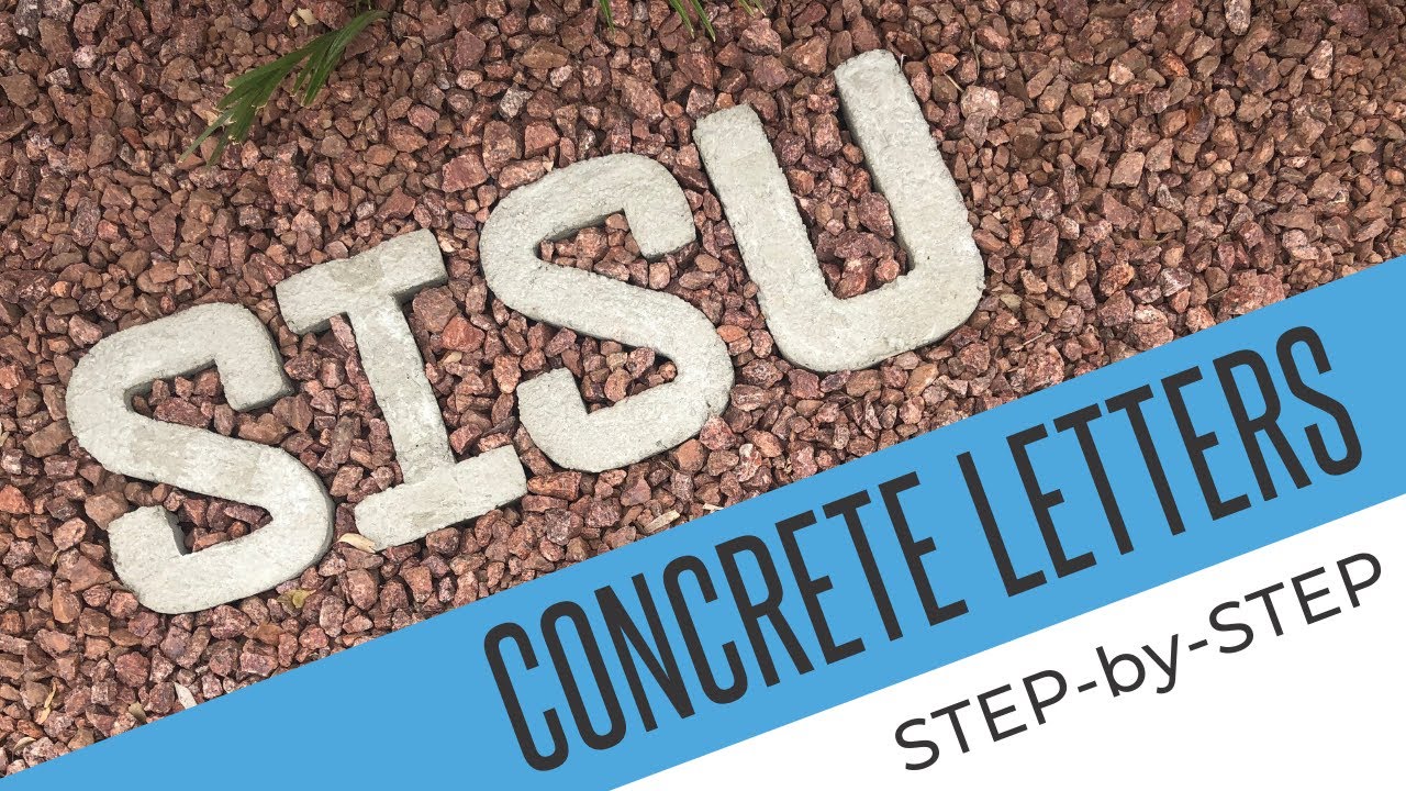 DIY Concrete letters (StepbyStep How to) YouTube